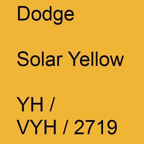 Dodge, Solar Yellow, YH / VYH / 2719.